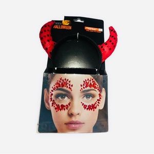 devil costume Accessories Headband with face gems Adult